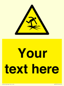 Custom warning thin ice